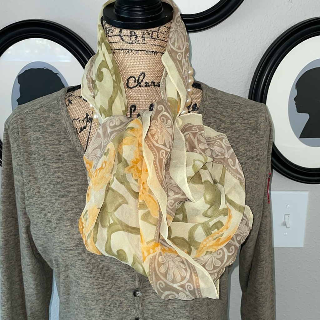 Beautiful Yves Saint Laurent Silk Scarf